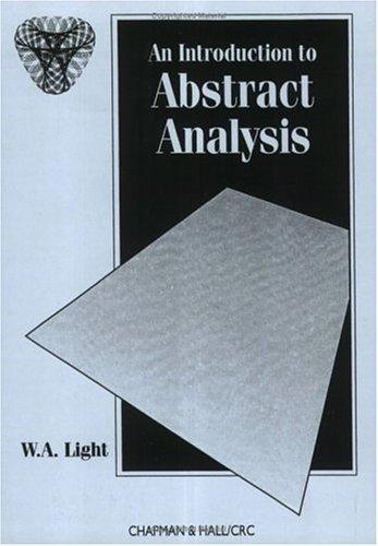 Cover for  introduction to abstract analysis