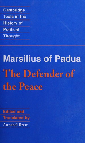 Cover for The defender of the peace
