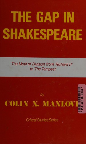 Cover for The gap in Shakespeare