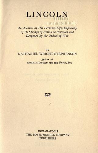 Cover for Lincoln.