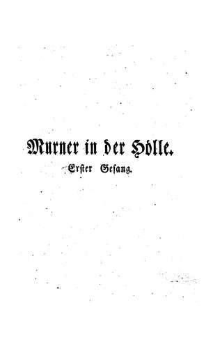Cover for Murner in der Hölle.: Ein scherzhaftes Heldengedicht