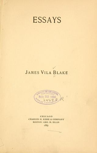 Cover for Essays