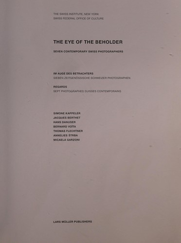 Cover for The eye of the beholder