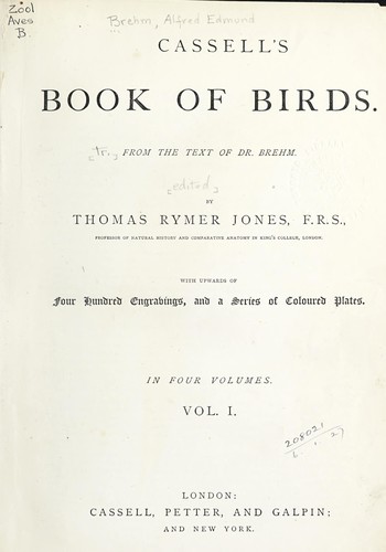 Cover for Cassell's book of birds