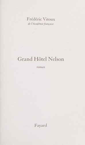 Cover for Grand hôtel Nelson