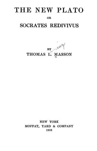 Cover for The New Plato