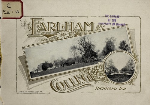 Cover for Earlham College, Richmond, Ind