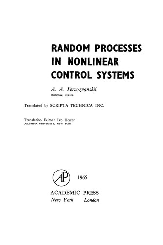 Cover for Random processes in nonlinear control systems