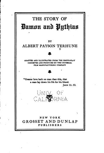 Cover for The story of Damon and Pythias