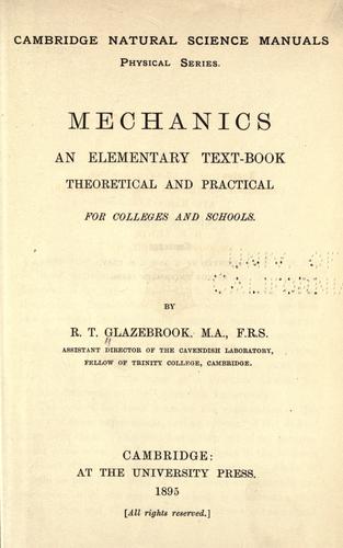 Cover for ... Mechanics