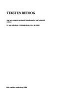 Cover for Tekst en betoog