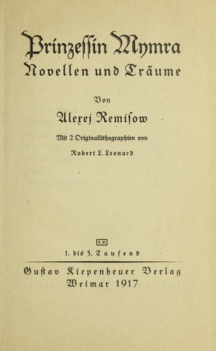 Cover for Prinzessin Mymra