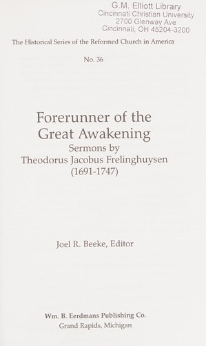 Cover for Forerunner of the Great Awakening