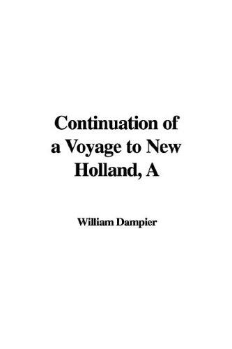 Cover for A Continuation of a Voyage to New Holland
