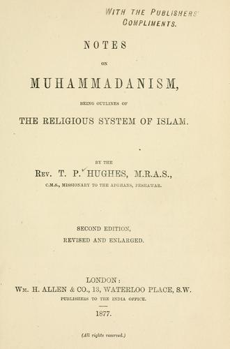 Cover for Notes on Muhammadanism