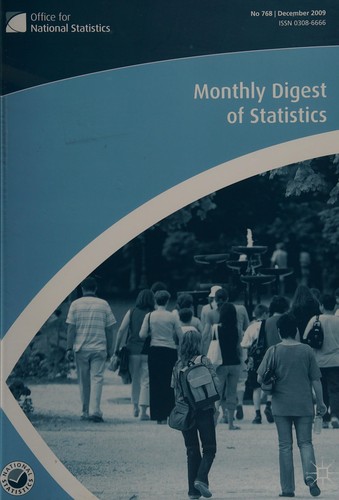 Cover for Monthly digest of statistics