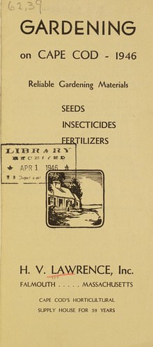 Cover for Gardening on Cape Cod, 1946