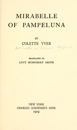 Cover for Mirabelle of Pampeluna