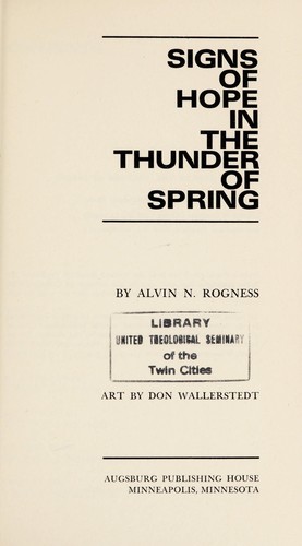 Cover for Signs of hope in the thunder of spring