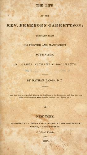 Cover for The life of the Rev. Freeborn Garrettson