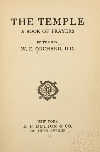 Cover for The temple