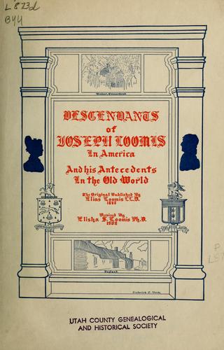 Cover for Descendants of Joseph Loomis in America