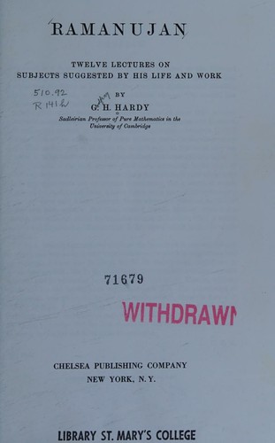 Cover for Ramanujan