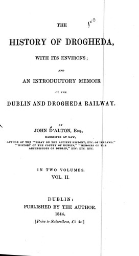 Cover for The history of Drogheda