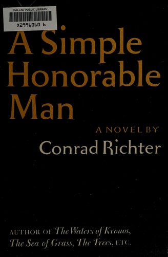 Cover for A simple honorable man