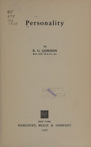 Cover for Personality