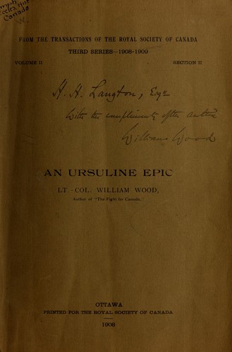 Cover for An ursuline epic