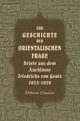 Cover for Zur Geschichte der orientalischen Frage