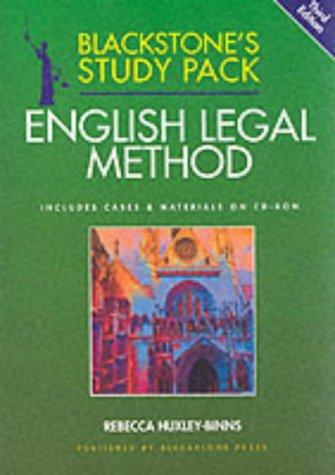 Cover for English Legal Method (Blackstone's Study Packs)