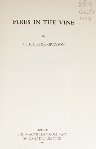 Cover for Fires in the vine