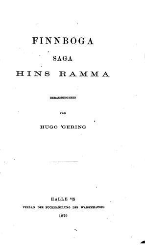 Cover for Finnboga saga hins Ramma