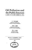 Cover for Oil Pollution and the Public Interest