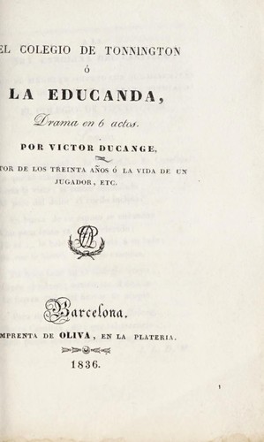 Cover for El colegio de Tonnington, o, La educanda