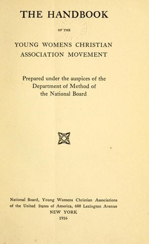 Cover for The handbook of the Young women's Christian association movement