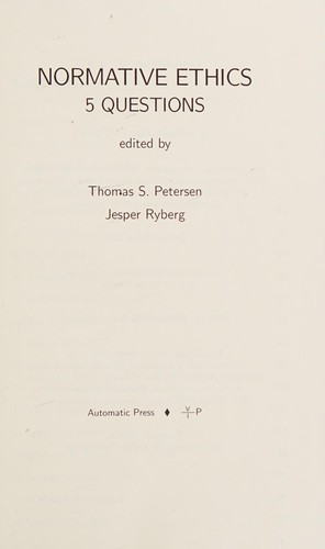 Cover for Normative ethics