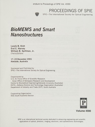 Cover for BioMEMS and smart nanostructures