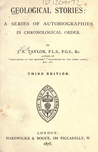 Cover for Geological stories