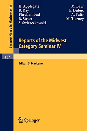 Cover for Reports of the Midwest Category Seminar IV