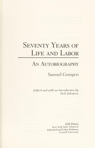 Cover for Seventy years of life and labor