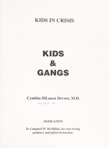 Cover for Kids & gangs