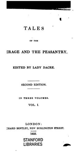 Cover for Tales of the Peerage and the Peasantry