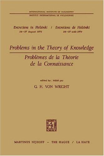 Cover for Problems in the theory of knowledge.