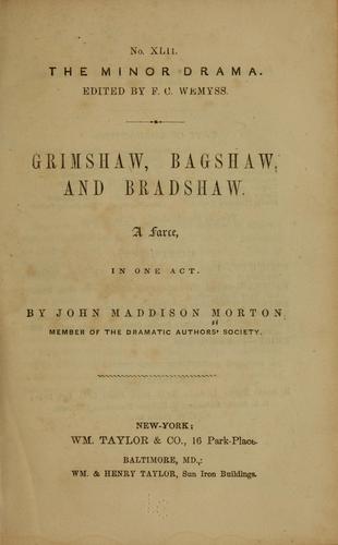 Cover for Grimshaw, Bagshaw, and Bradshaw