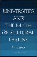 Cover for Universities and the myth of cultural decline