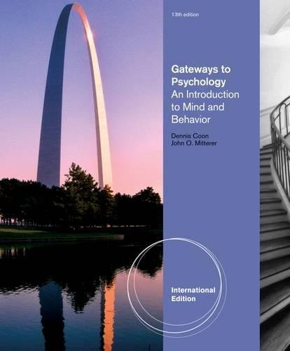 Cover for Gateways to Psychology