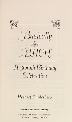 Cover for Basically Bach